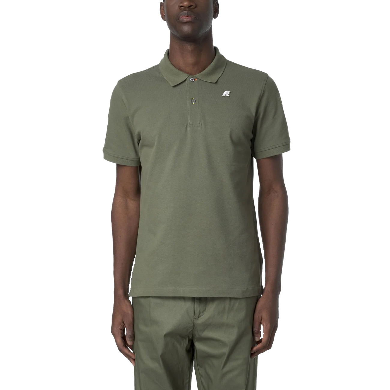 K-WAY Polo Vinnie Pique Slim K1125CW V15 GREEN LICHEN 