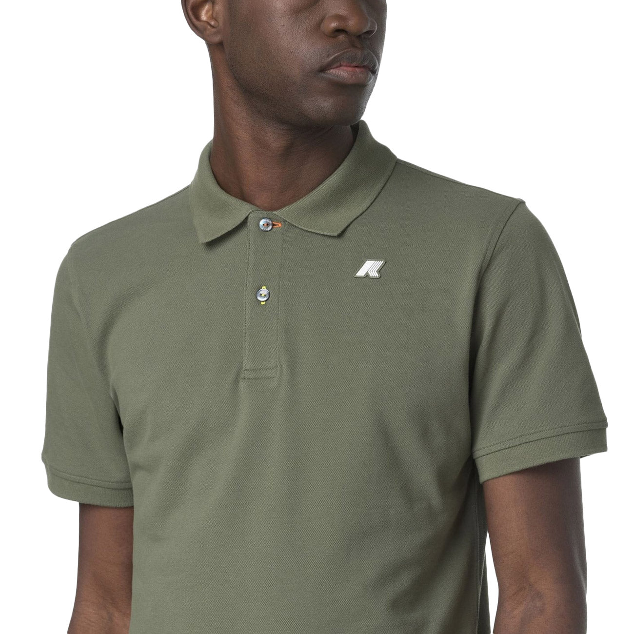 K-WAY Polo Vinnie Pique Slim K1125CW V15 GREEN LICHEN 