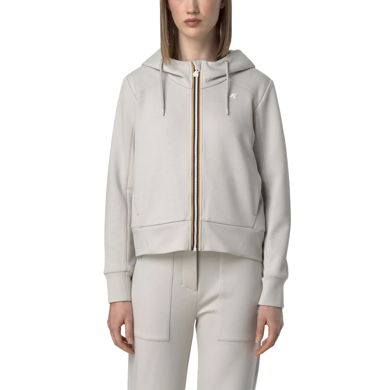 K-WAY Felpa Divine Light Spacer Con Cappuccio K2132CW 634 BEIGE LT 