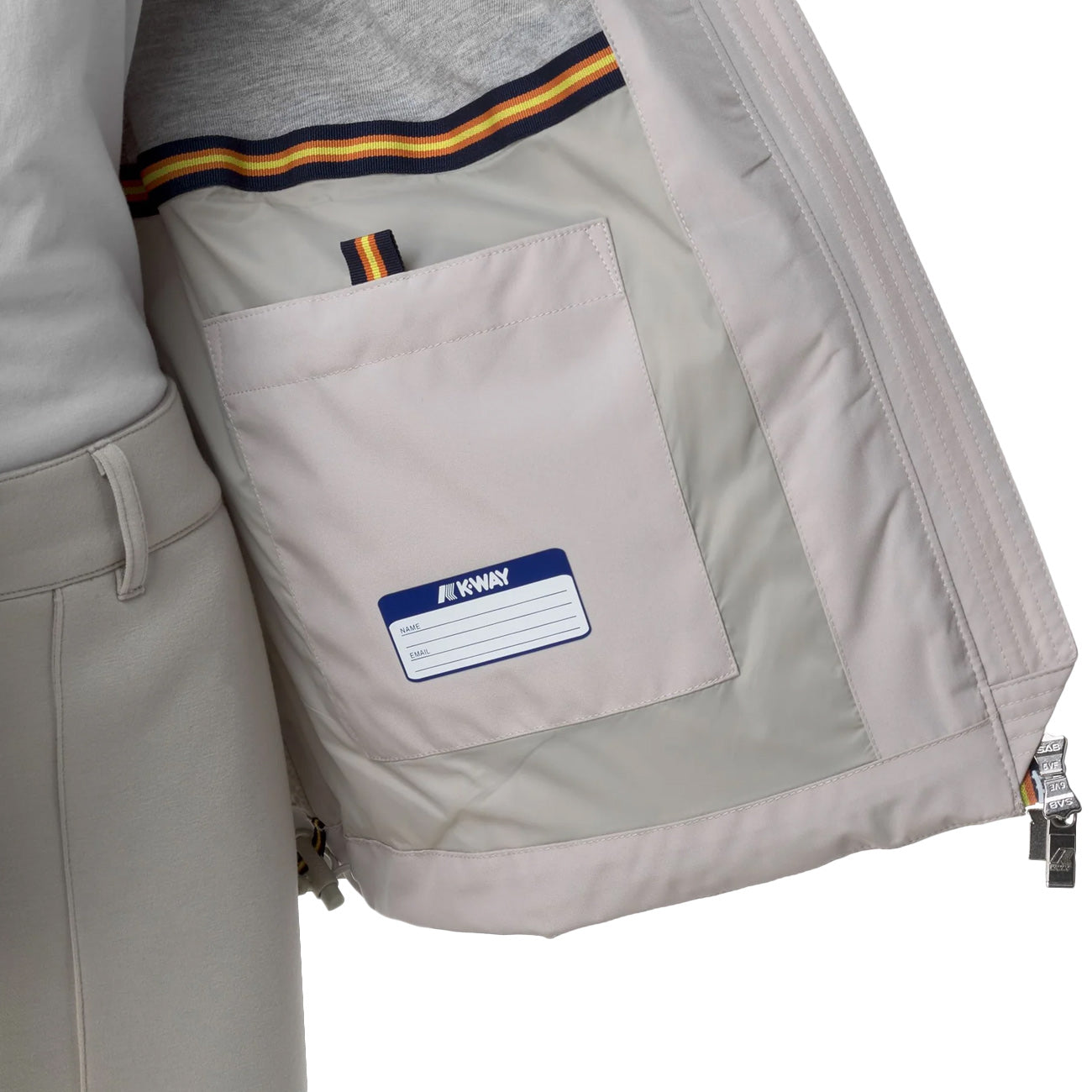 K-WAY Giacca Impermeabile Marguerite Stretch Poly Jersey K8138PW 634 BEIGE LT 