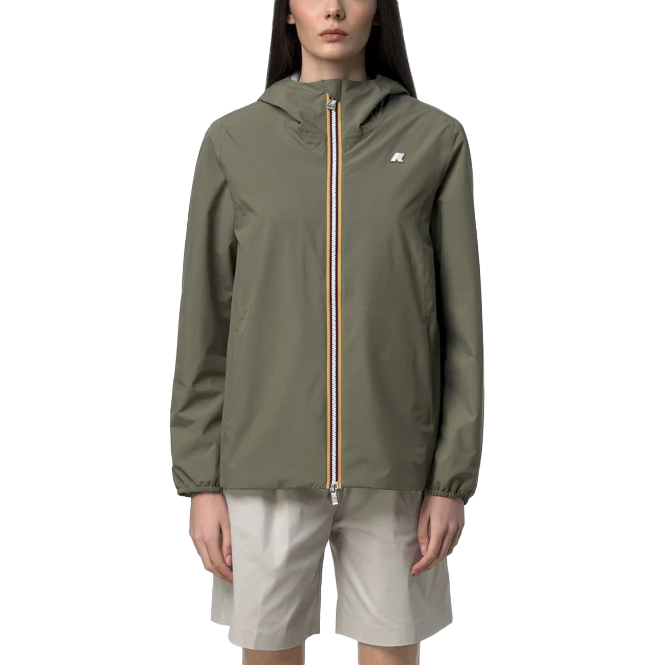 K-WAY Giacca Impermeabile Marguerite Stretch Poly Jersey K8138PW V15 GREEN LICHEN 