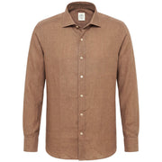 MASCHERONI Camicia In Lino Regular Fit GMB/FX8CUU UQ1 TORTORA 