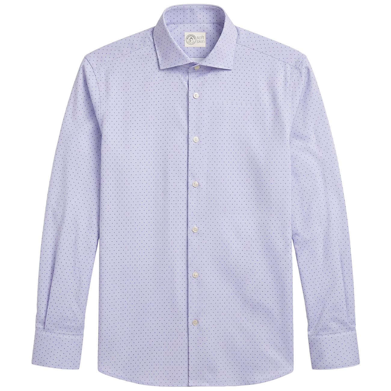 MASCHERONI Camicia Slim SK Fantasia GMB/QM2CJE FB2 BIANCO/PUNTINI AZZ-BLU 