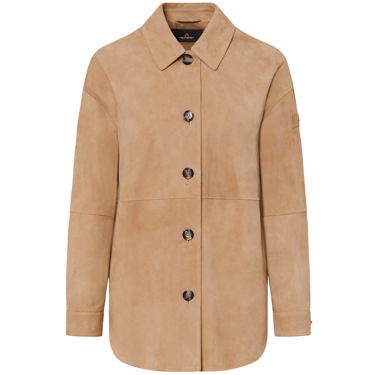 PEUTEREY Camicia Lya Suede Ovesize In Pelle Scamosciata PED5562 99012407 794 TABACCO 