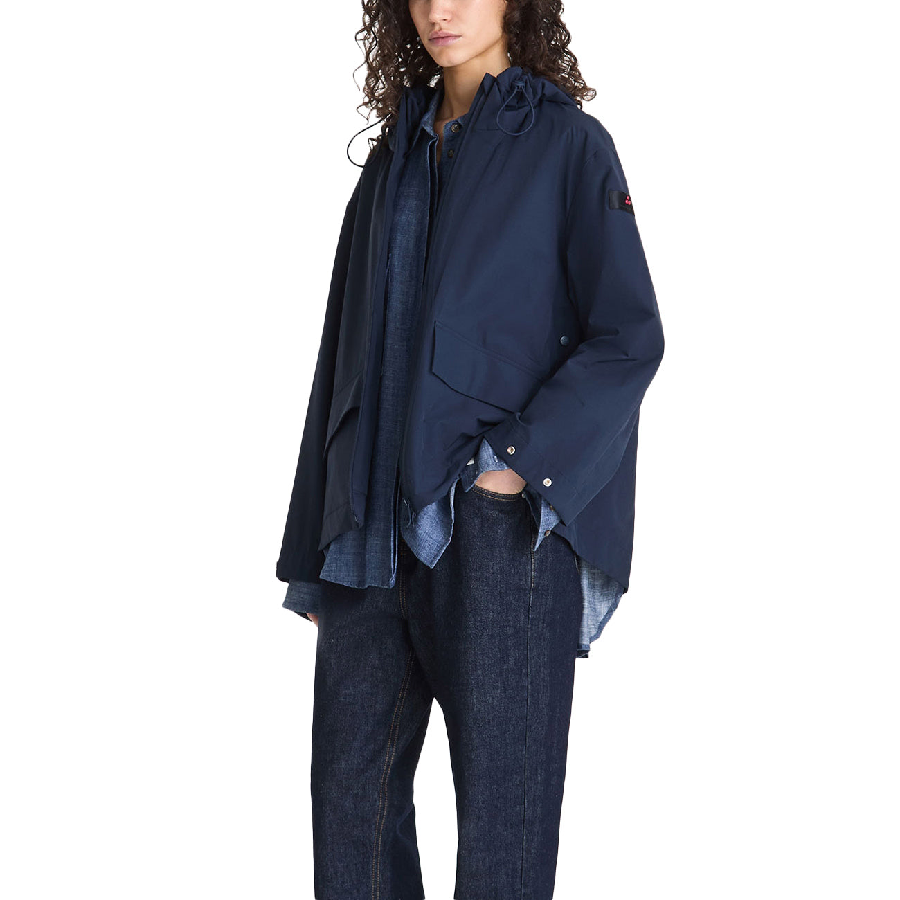 PEUTEREY Giacca Darby Con Cappuccio PED5571 01192031 215 BLU 