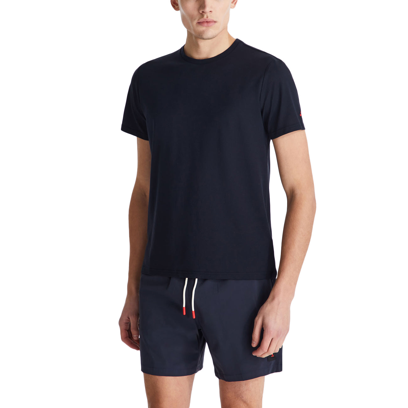 PEUTEREY T-shirt Zole 02 In Piquet Stretch Di Cotone E Seta PEU5470 99012182 215 BLU 