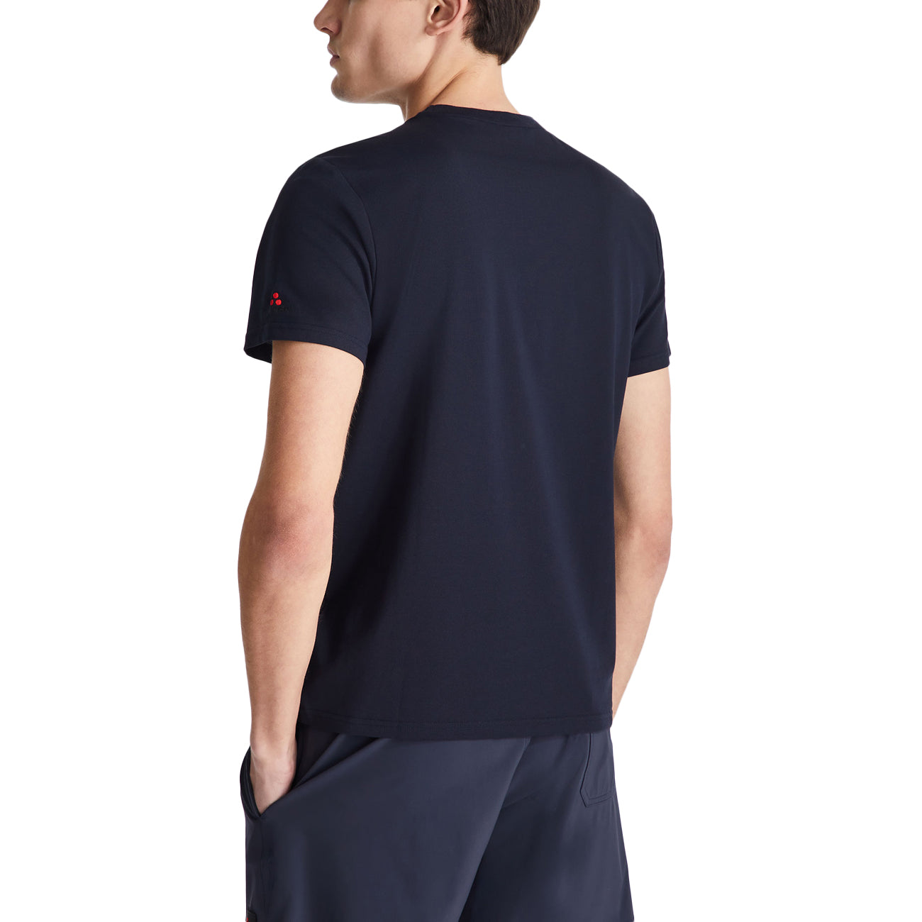 PEUTEREY T-shirt Zole 02 In Piquet Stretch Di Cotone E Seta PEU5470 99012182 215 BLU 