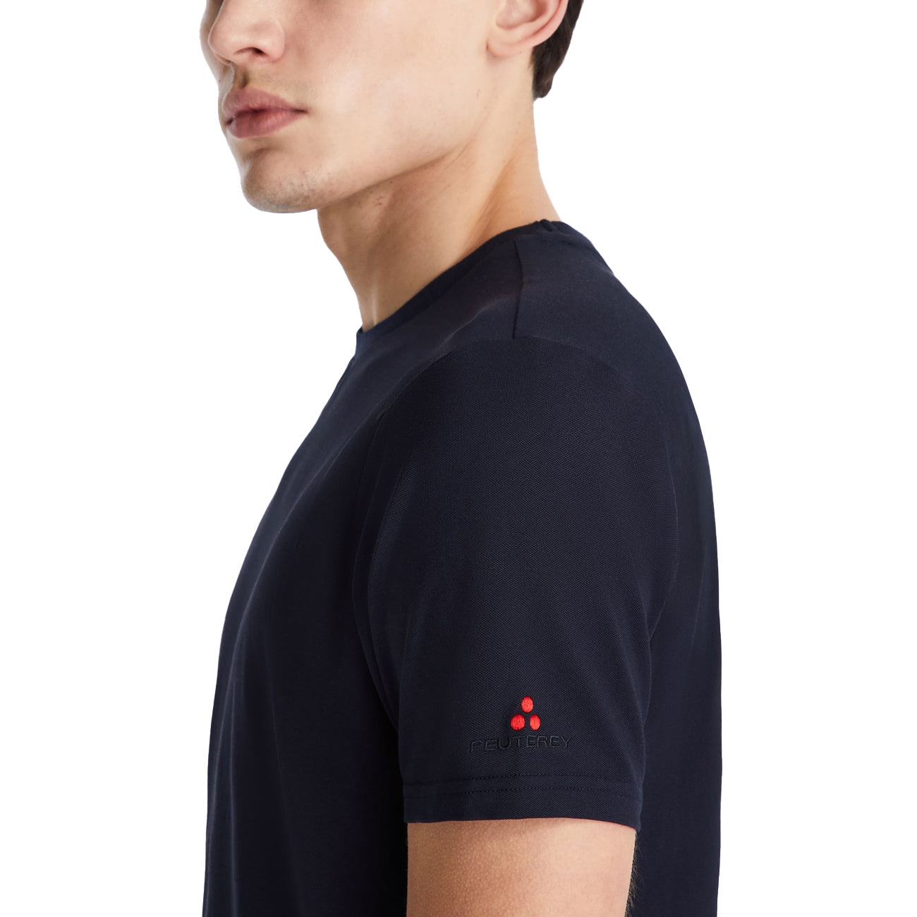 PEUTEREY T-shirt Zole 02 In Piquet Stretch Di Cotone E Seta PEU5470 99012182 215 BLU 