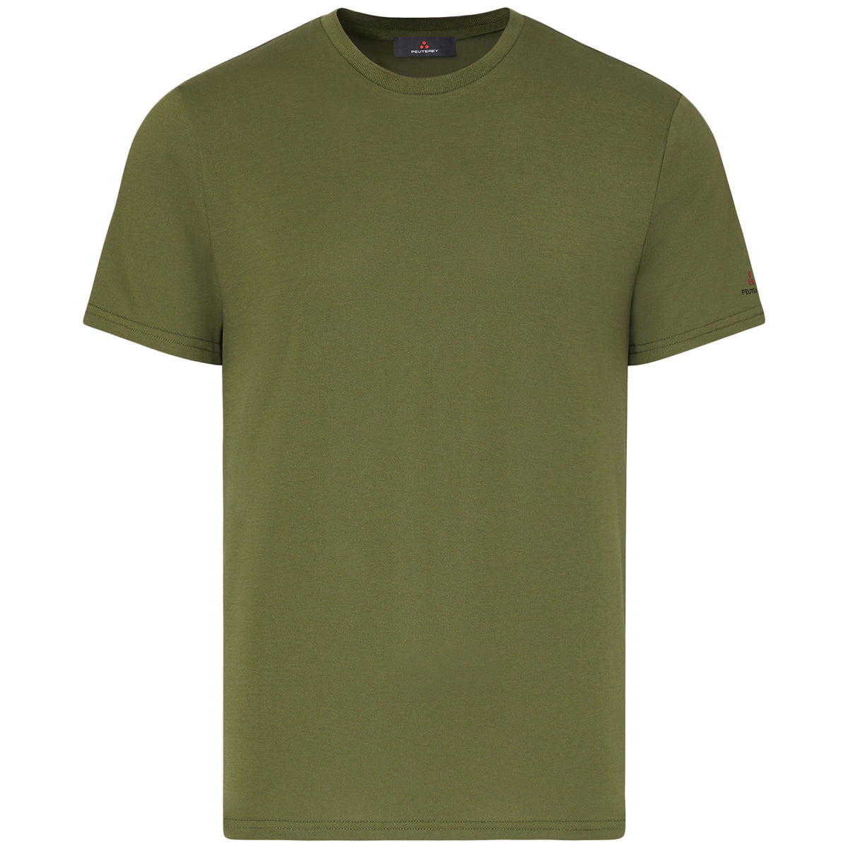 PEUTEREY T-shirt Zole 02 In Piquet Stretch Di Cotone E Seta PEU5470 99012182 471 VERDE MILITARE 