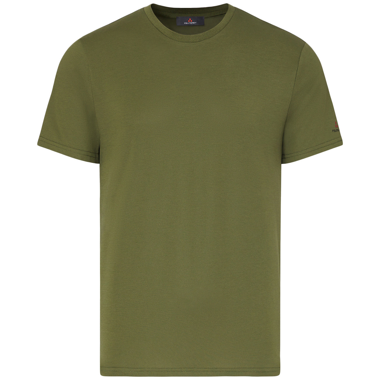 PEUTEREY T-shirt Zole 02 In Piquet Stretch Di Cotone E Seta PEU5470 99012182 471 VERDE MILITARE 