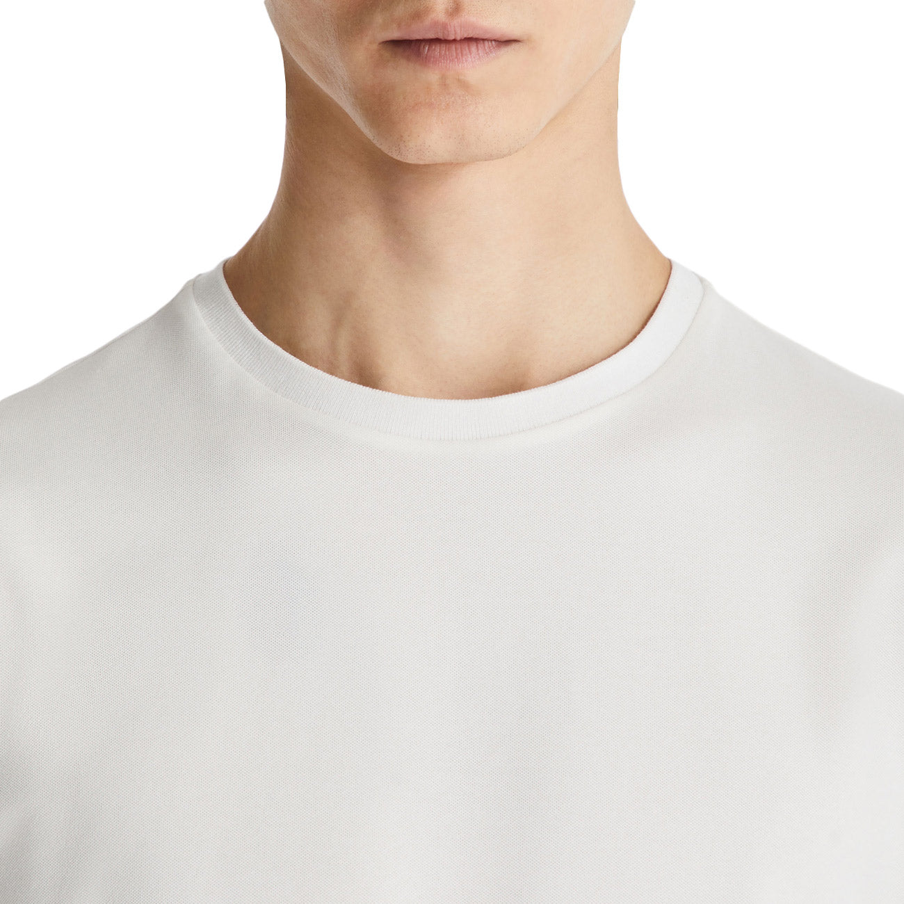PEUTEREY T-shirt Zole 02 In Piquet Stretch Di Cotone E Seta PEU5470 99012182 730 BIANCO 