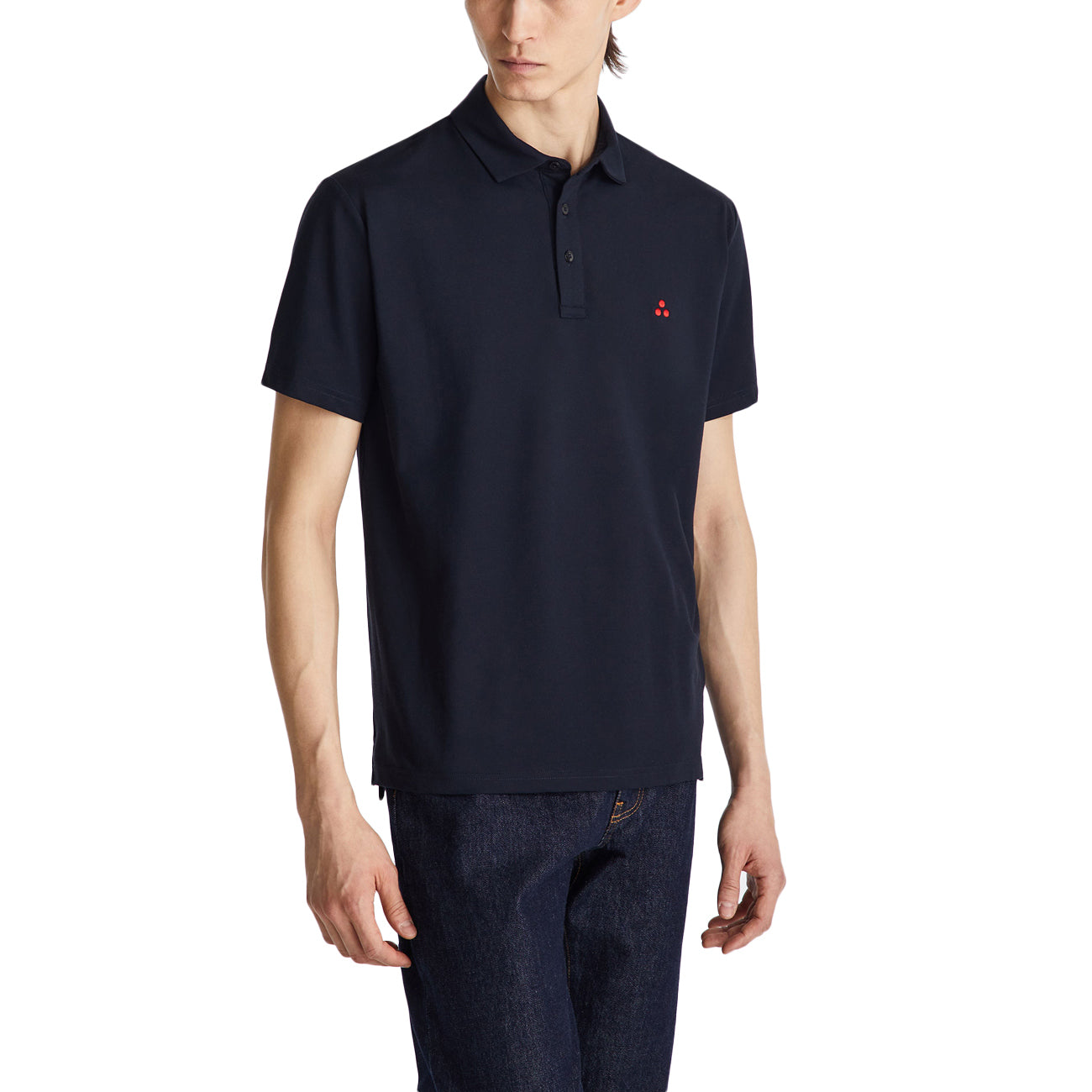PEUTEREY Polo Mezzola 02 In Piqué Di Cotone Stretch PEU5471 99012182 215 BLU 