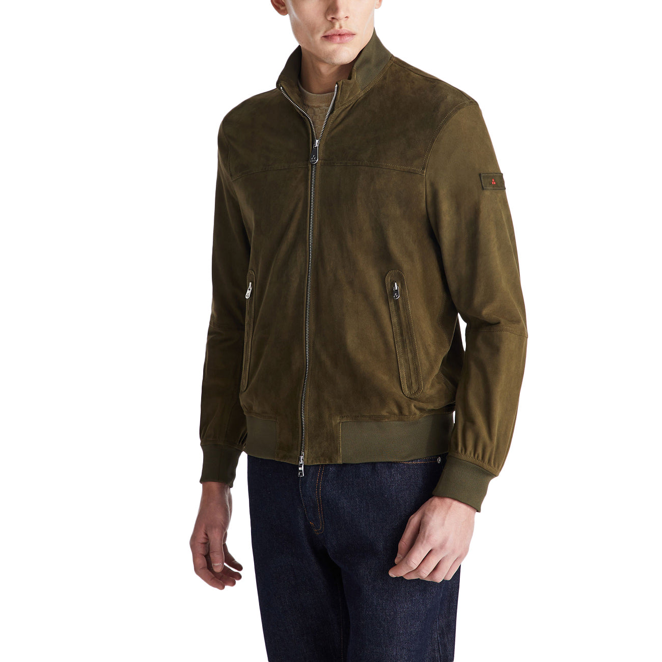 PEUTEREY Giacca Sands Suade PE 08 In Pelle Scamosciata PEU5743 99012407 471 VERDE MILITARE 