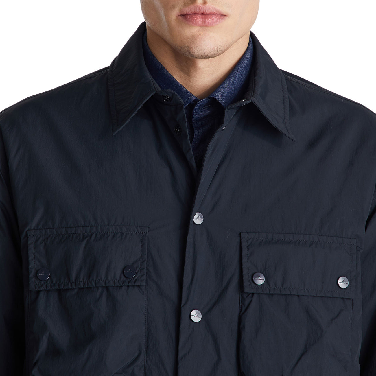 PEUTEREY Overshirt Pawan In Tela Di Nylon PEU5787 01181986 215 BLU 