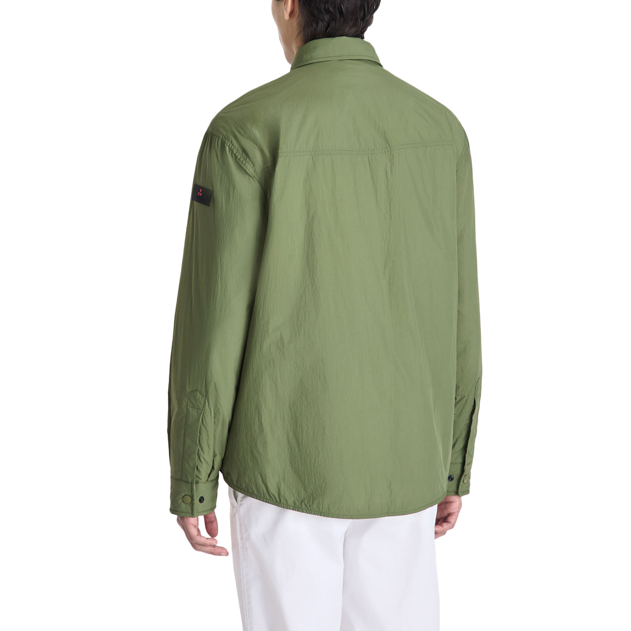 PEUTEREY Overshirt Pawan In Tela Di Nylon PEU5787 01181986 471 VERDE MILITARE 