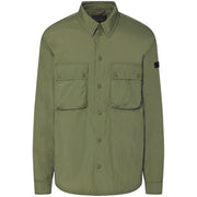PEUTEREY Overshirt Pawan In Tela Di Nylon PEU5787 01181986 471 VERDE MILITARE 