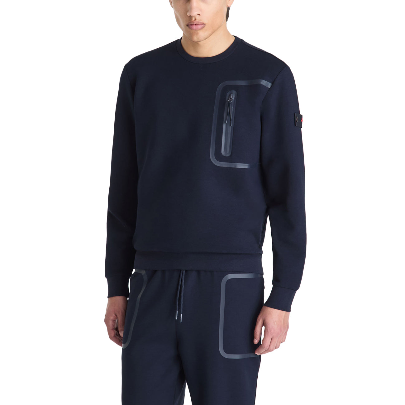 PEUTEREY Felpa Gorie 03 Con Taschino E Nastrature PEU5799 99012177 215 BLU 