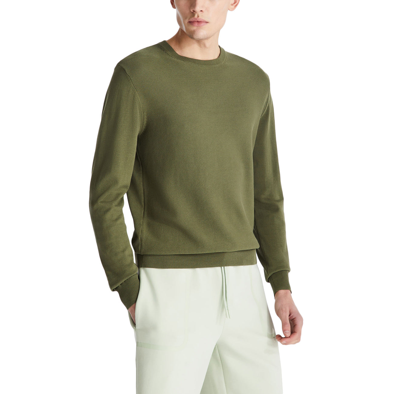 PEUTEREY Maglia Ganna 03 In Tricot Di Cotone PEU5837 99012010 471 VERDE MILITARE 