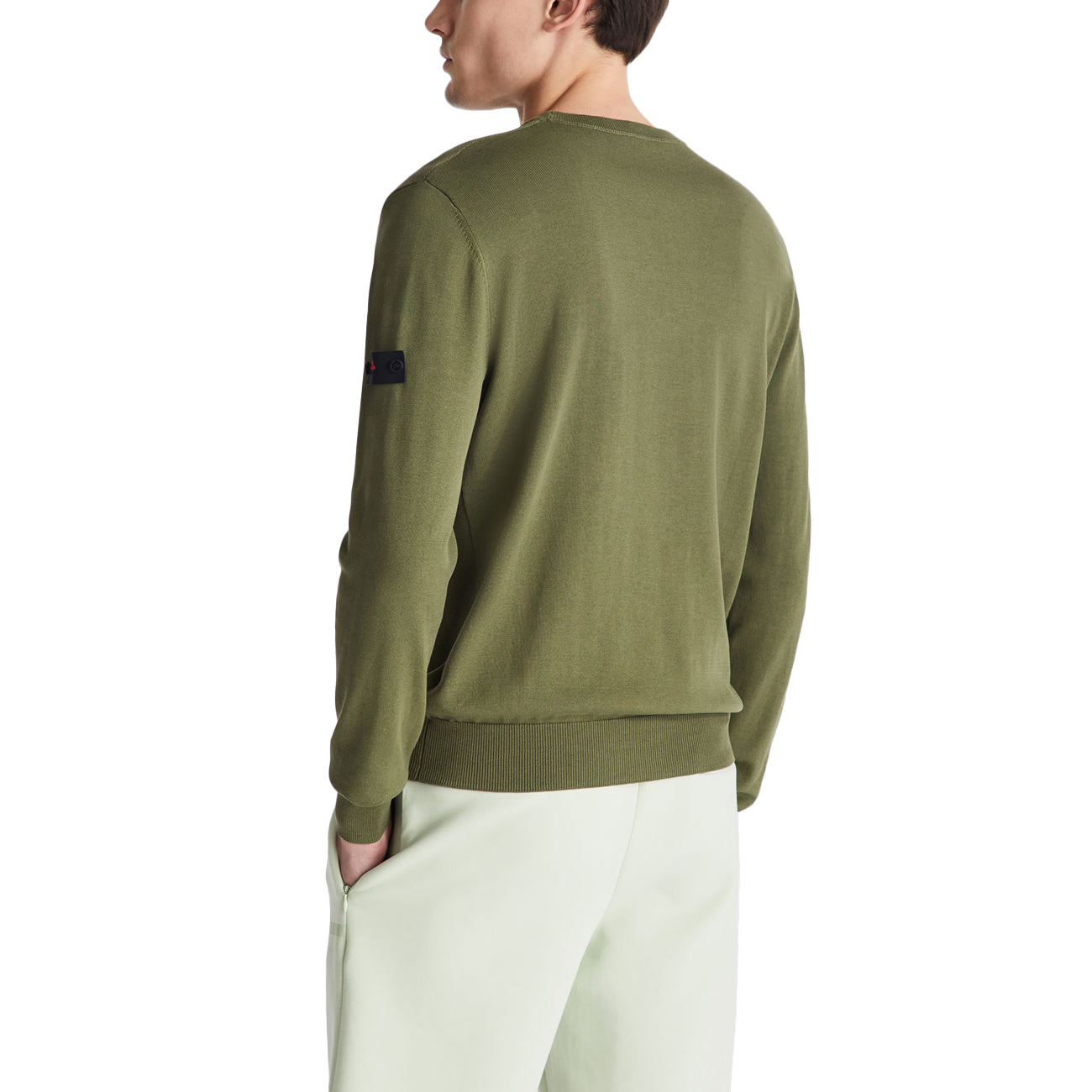 PEUTEREY Maglia Ganna 03 In Tricot Di Cotone PEU5837 99012010 471 VERDE MILITARE 