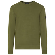 PEUTEREY Maglia Ganna 03 In Tricot Di Cotone PEU5837 99012010 471 VERDE MILITARE 