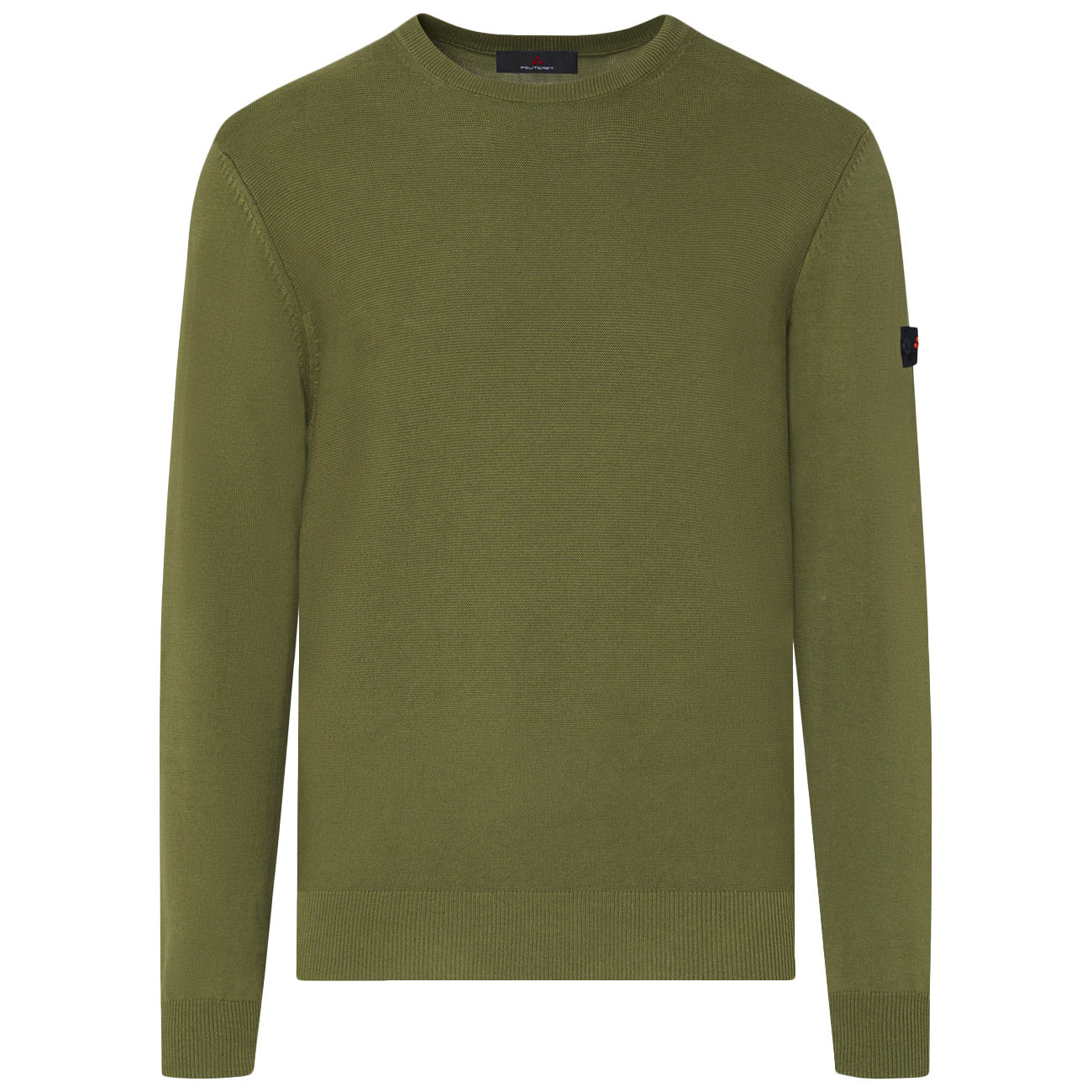 PEUTEREY Maglia Ganna 03 In Tricot Di Cotone PEU5837 99012010 471 VERDE MILITARE 