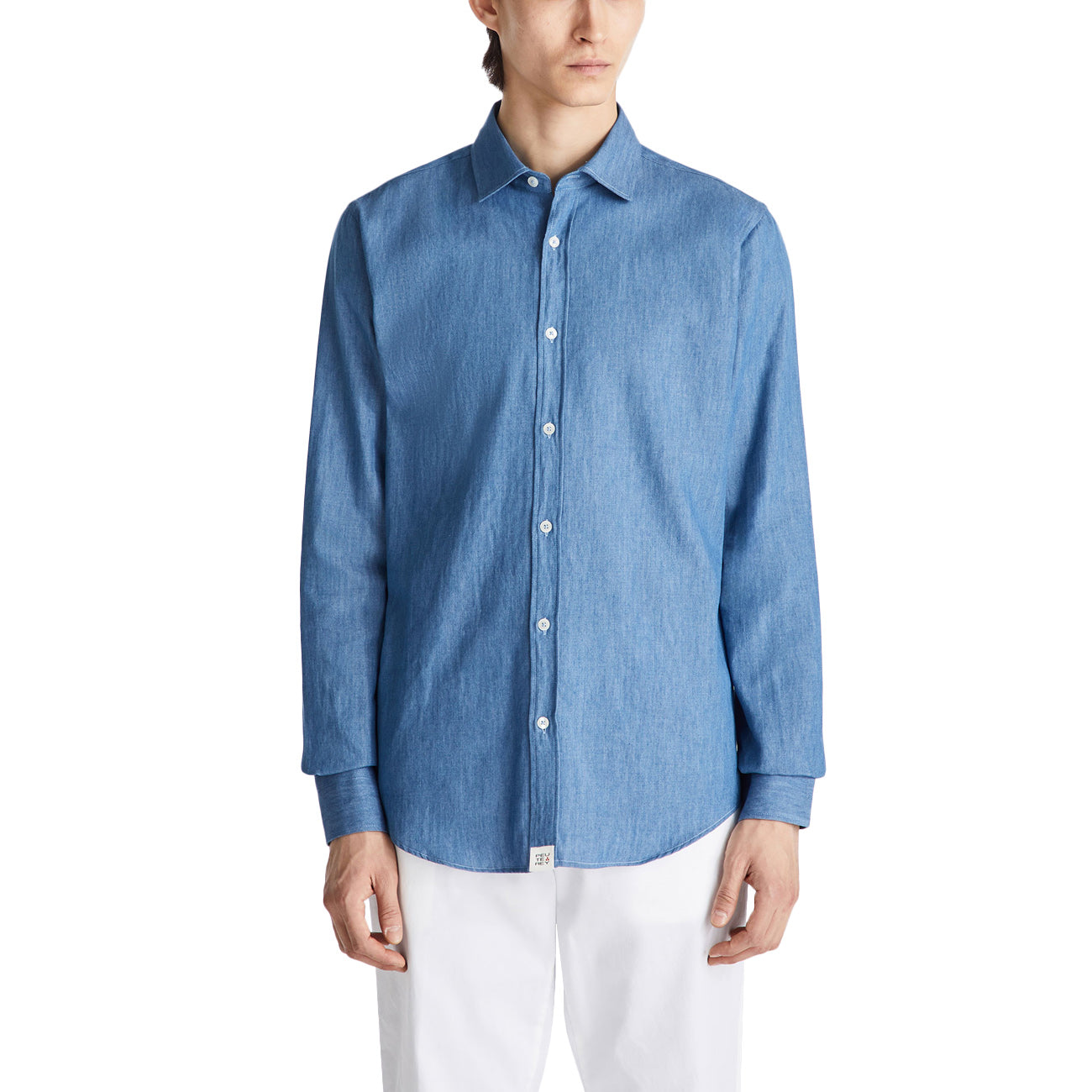 PEUTEREY Camicia Etienne CH In Chambray Di Cotone PEU5927 99012457 CH001 JEANS CHIARO 