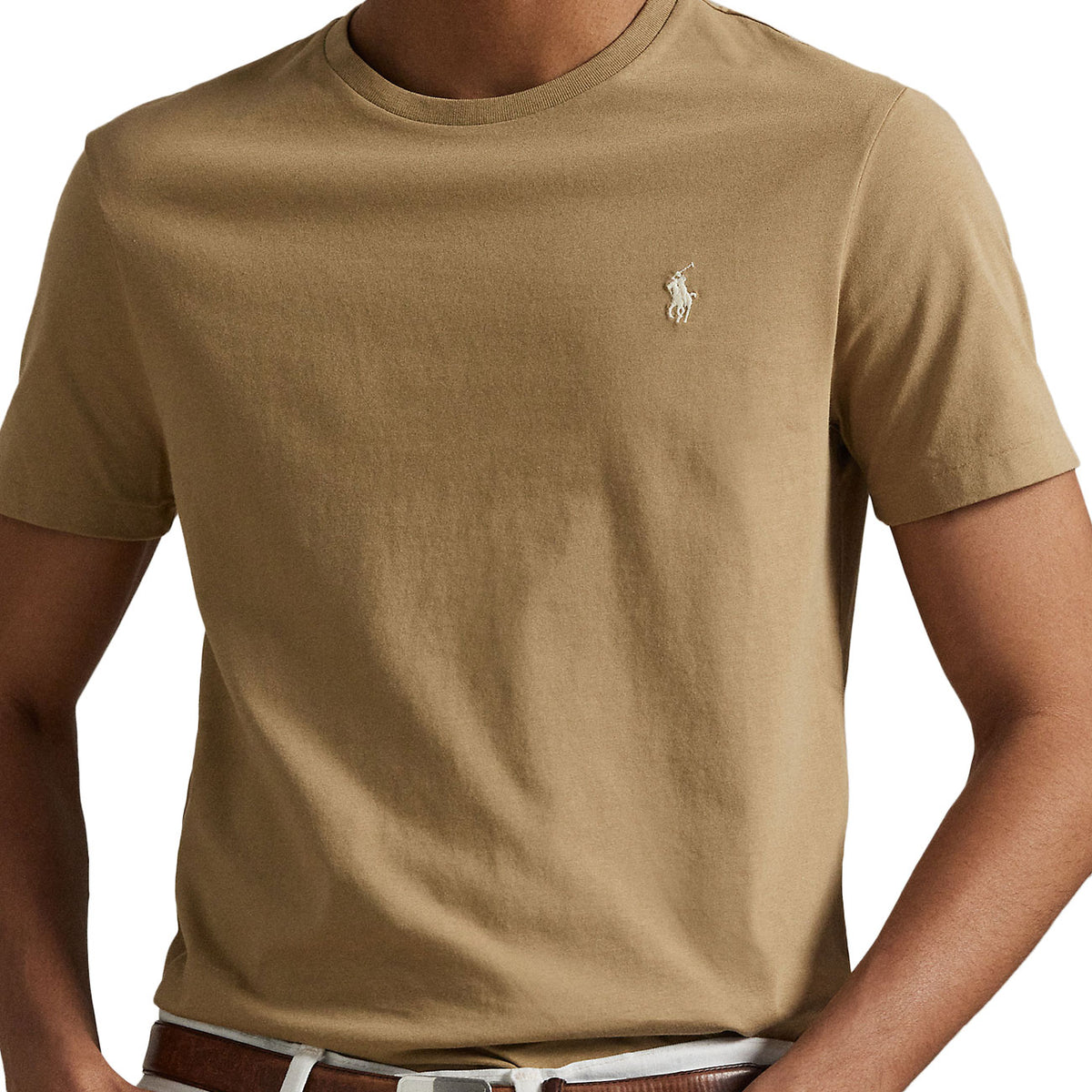 POLO RALPH LAUREN T-SHIRT COTONE 710671438 329 CAFE TAN/C8176 