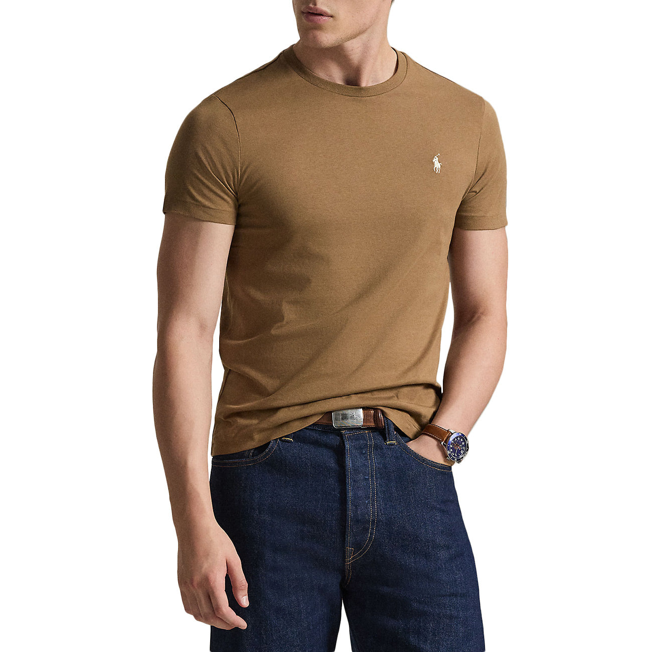POLO RALPH LAUREN T-shirt Skin-Fit 710671438 536 RL BROWN/C8125 