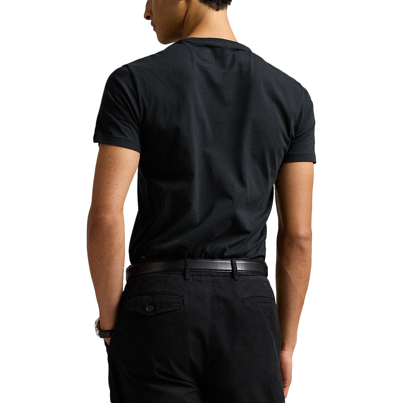 POLO RALPH LAUREN T-shirt Girocollo In Jersey Slim Fit 710680785 001 RL BLACK 