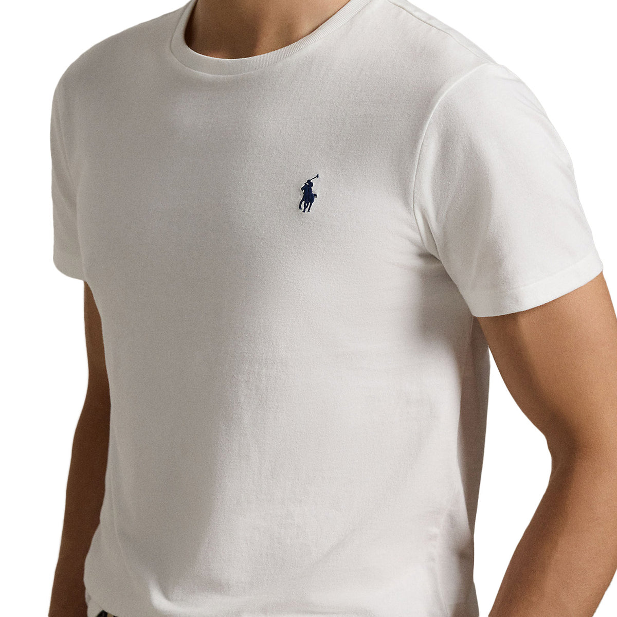 POLO RALPH LAUREN T-shirt Girocollo In Jersey Slim Fit 710680785 003 WHITE 