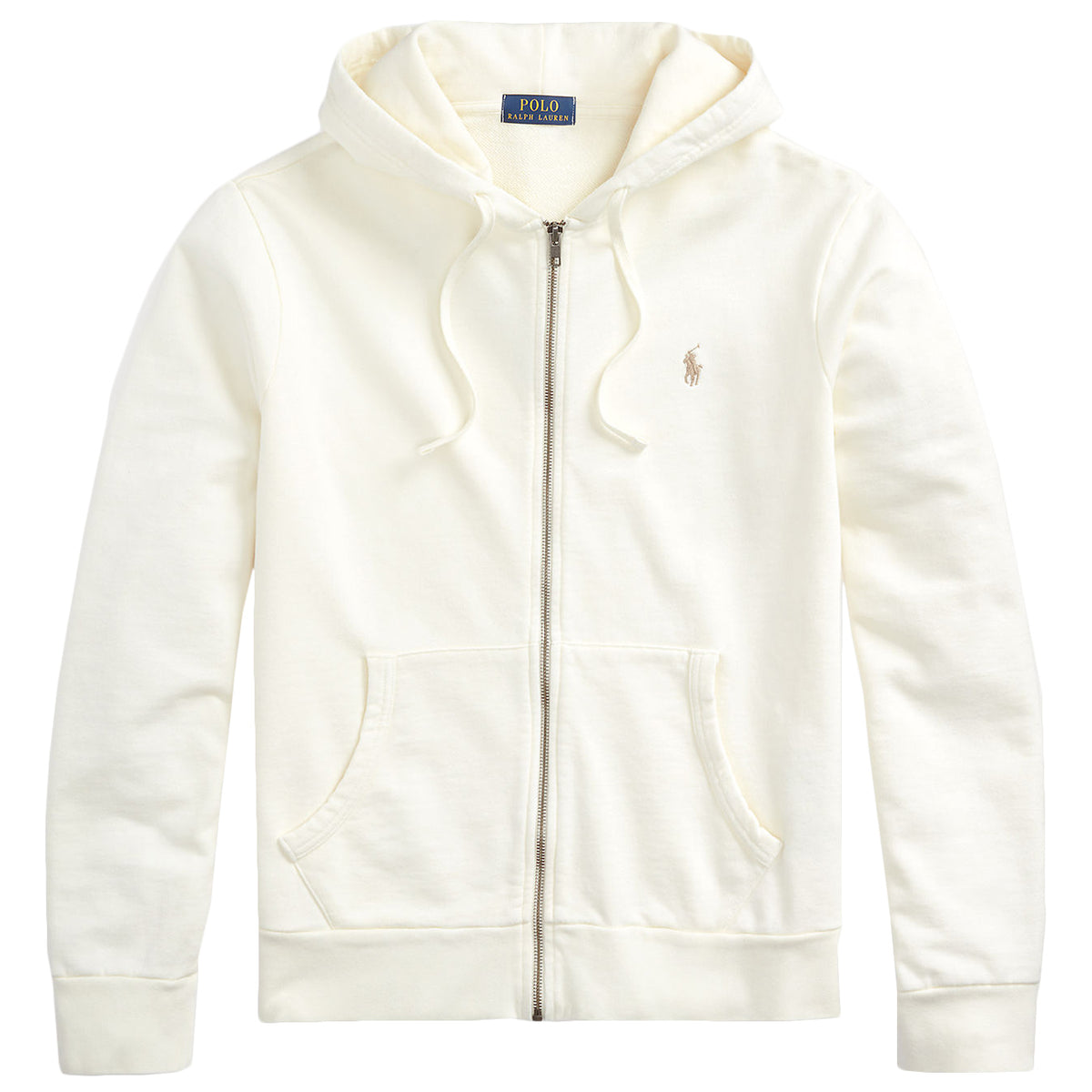 POLO RALPH LAUREN Felpa Con Cappuccio Con Zip Garzata Stone Wash 710916692 003 CLUBHOUSE CREAM 