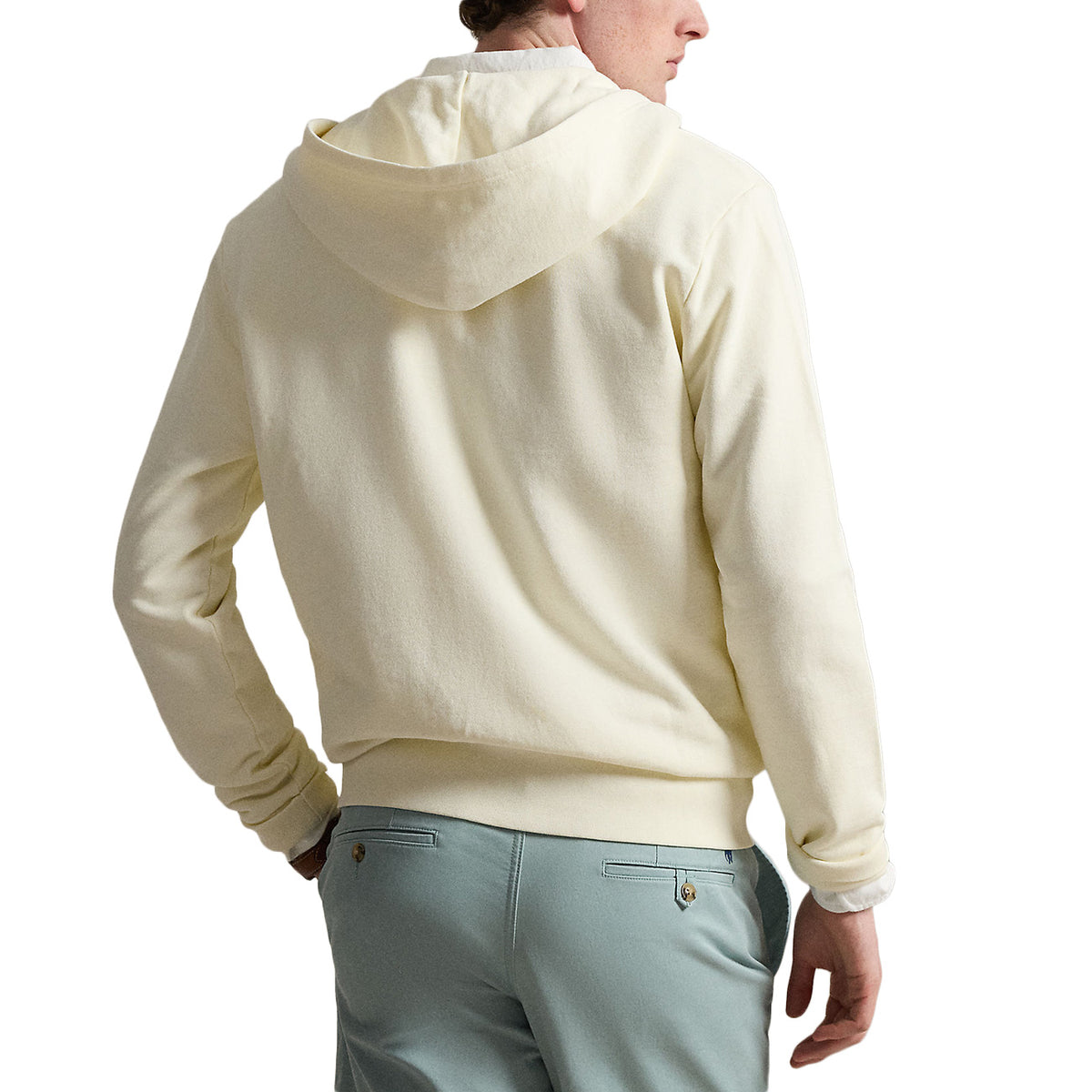 POLO RALPH LAUREN Felpa Con Cappuccio Con Zip Garzata Stone Wash 710916692 003 CLUBHOUSE CREAM 