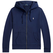 POLO RALPH LAUREN Felpa Con Cappuccio Con Zip Garzata Stone Wash 710916692 014 CRUISE NAVY 