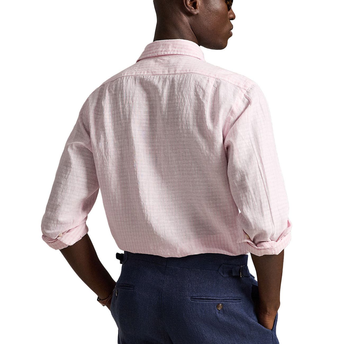 POLO RALPH LAUREN Camicia Seersucker A Righe 710B16700 002 7232B PINK WHITE 