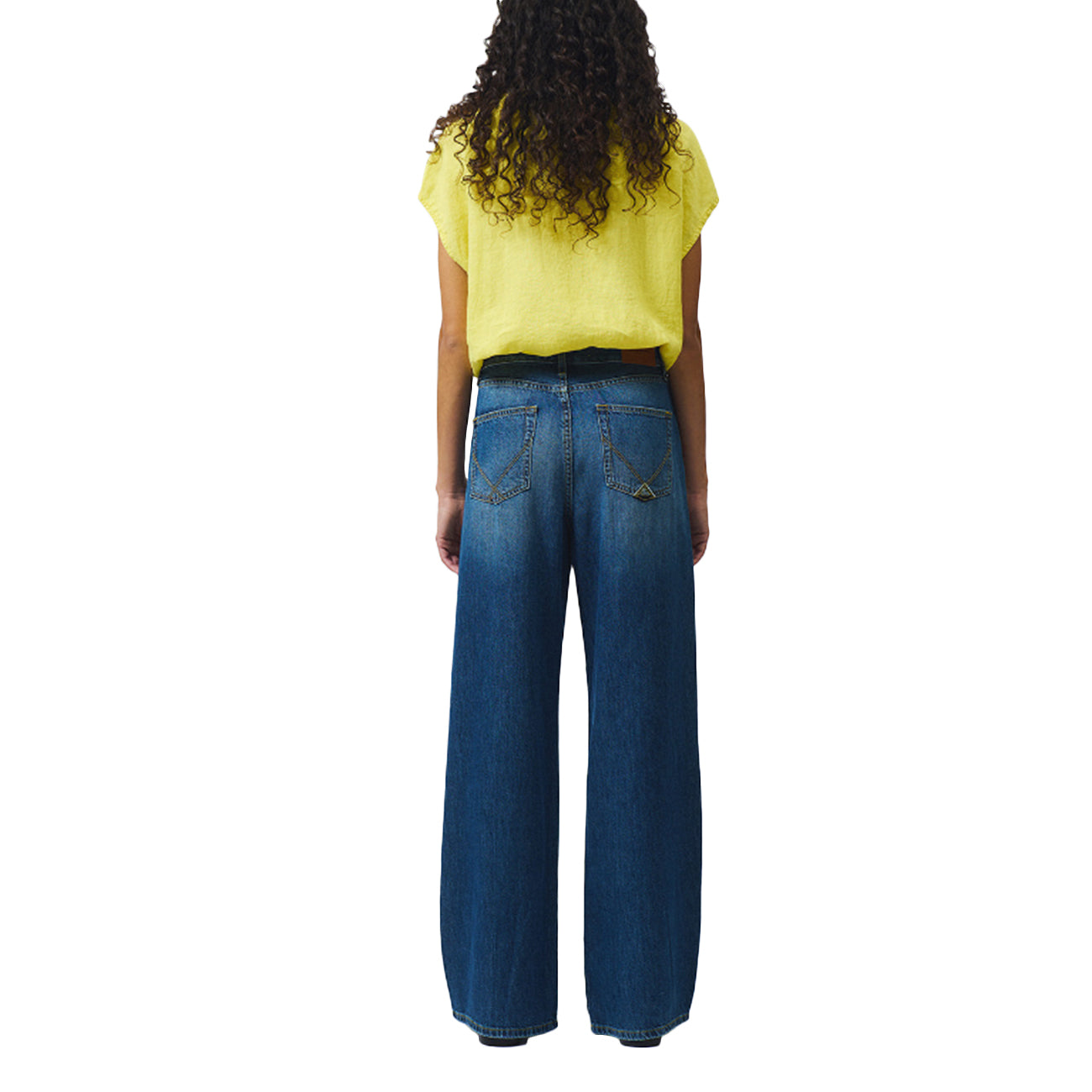 ROY ROGER'S Jeans Super Wide Flower Power RND354D6822317 C0999 DENIM 