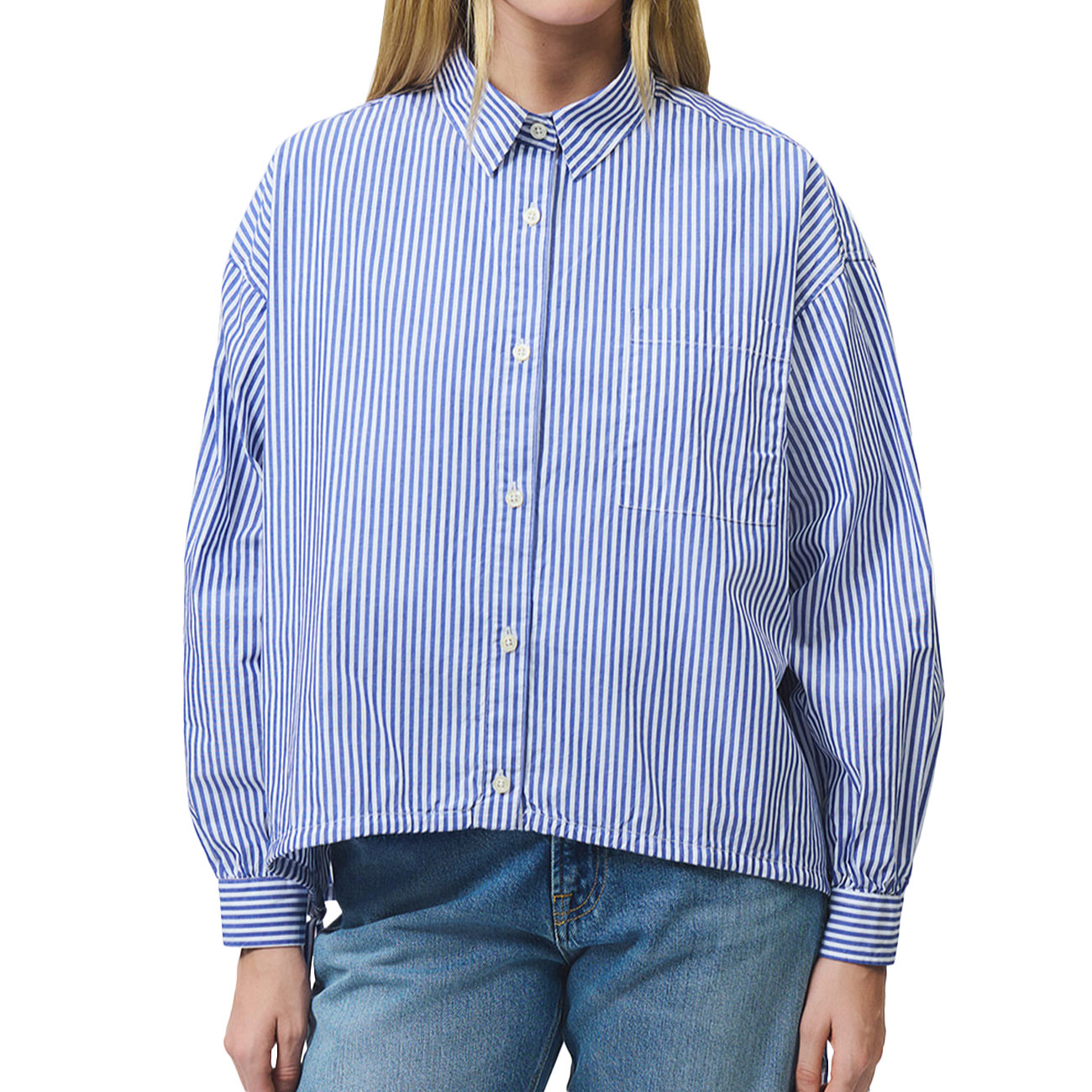 ROY ROGER'S Camicia Bloom In Popeline A Righe RND90300CQ930124 C0604 NAVY/WHITE 