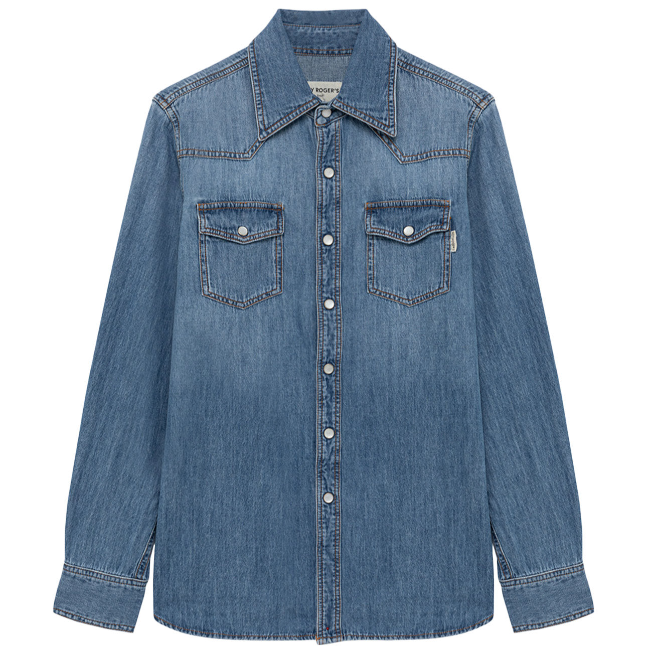 ROY ROGER'S Camicia Ranch In Denim RND90321CR89A099 C0999 MID WASH DENIM 