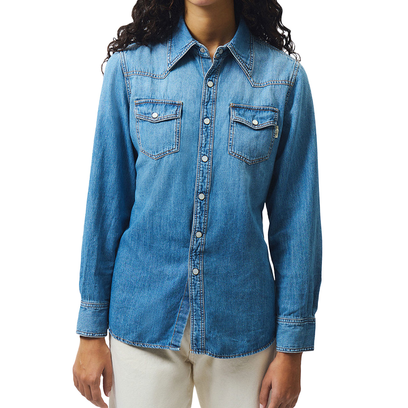 ROY ROGER'S Camicia Ranch In Denim RND90321CR89A099 C0999 MID WASH DENIM 