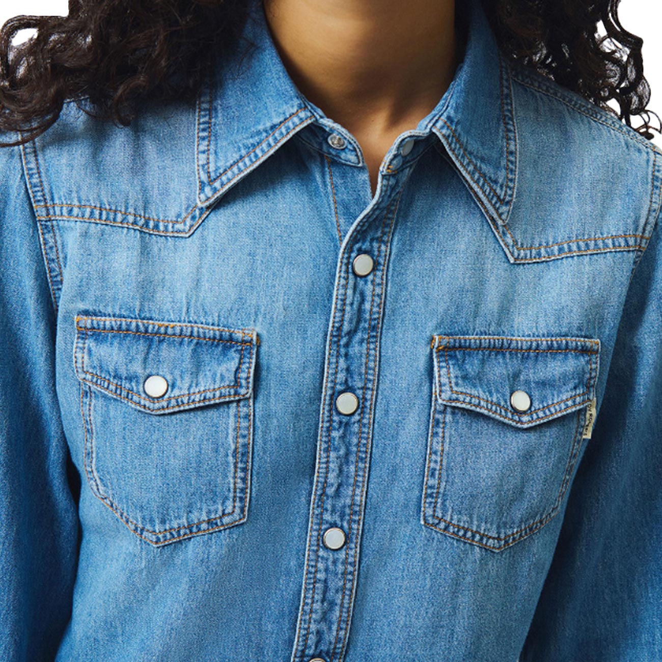 ROY ROGER'S Camicia Ranch In Denim RND90321CR89A099 C0999 MID WASH DENIM 