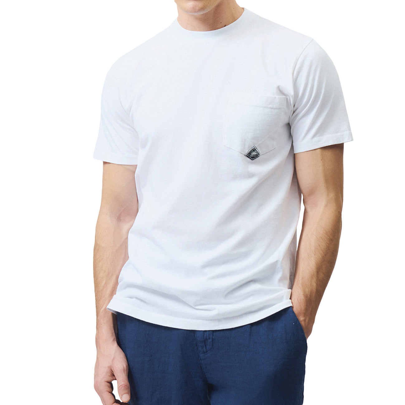 ROY ROGER'S T-shirt Pocket In Jersey RRU634CA160111 C0014 OPTIC WHITE 