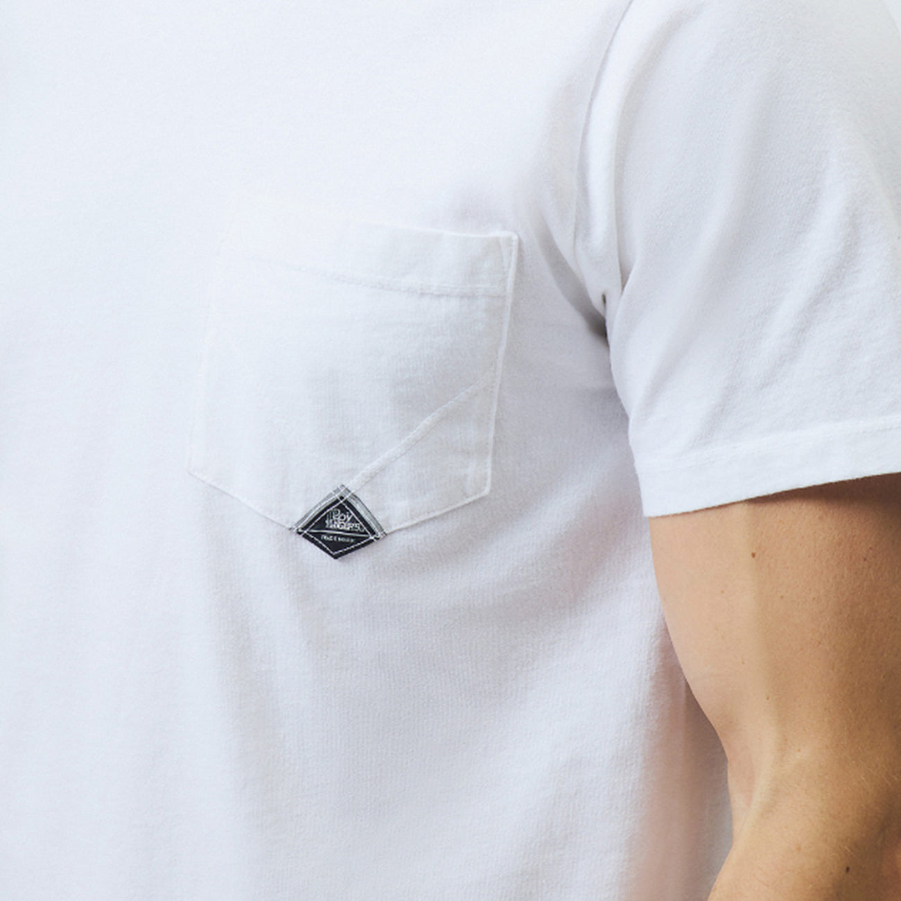 ROY ROGER'S T-shirt Pocket In Jersey RRU634CA160111 C0014 OPTIC WHITE 