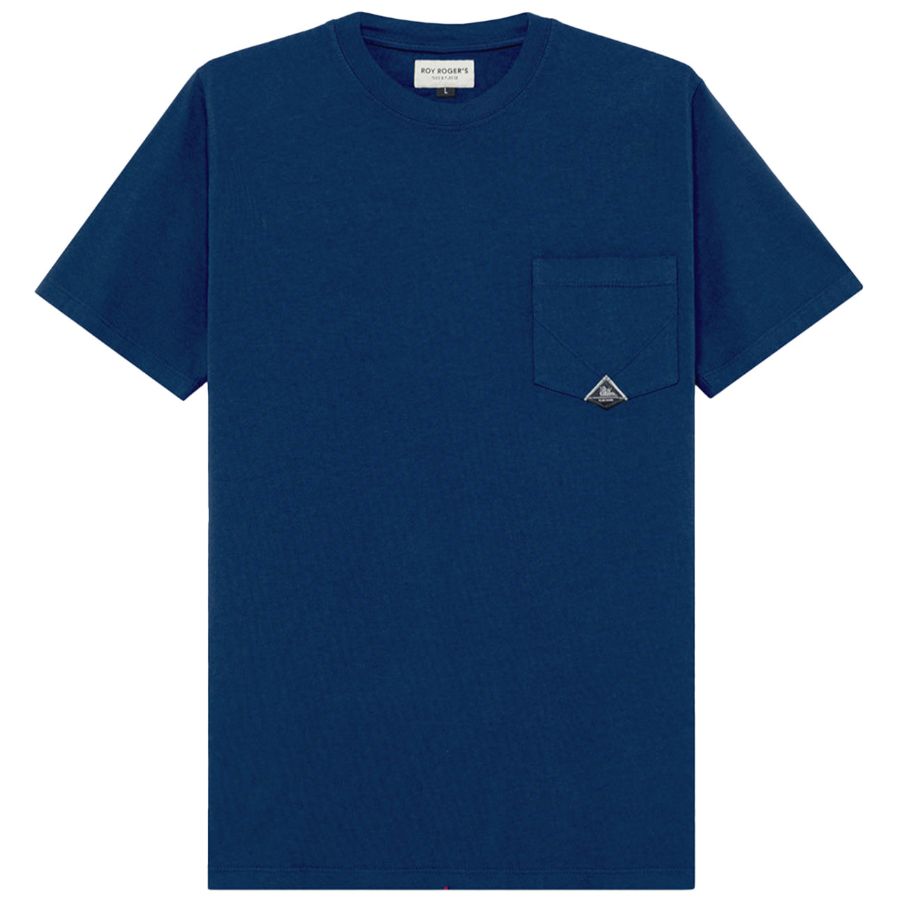 ROY ROGER'S T-shirt Pocket In Jersey RRU634CA160111 C0382 BLUE WORK 