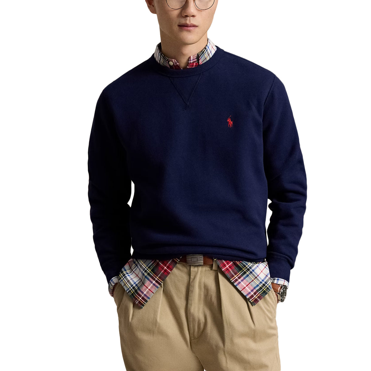 POLO RALPH LAUREN Felpa Sleeve-Knit Girocollo 710766772 003 CRUISE NAVY 