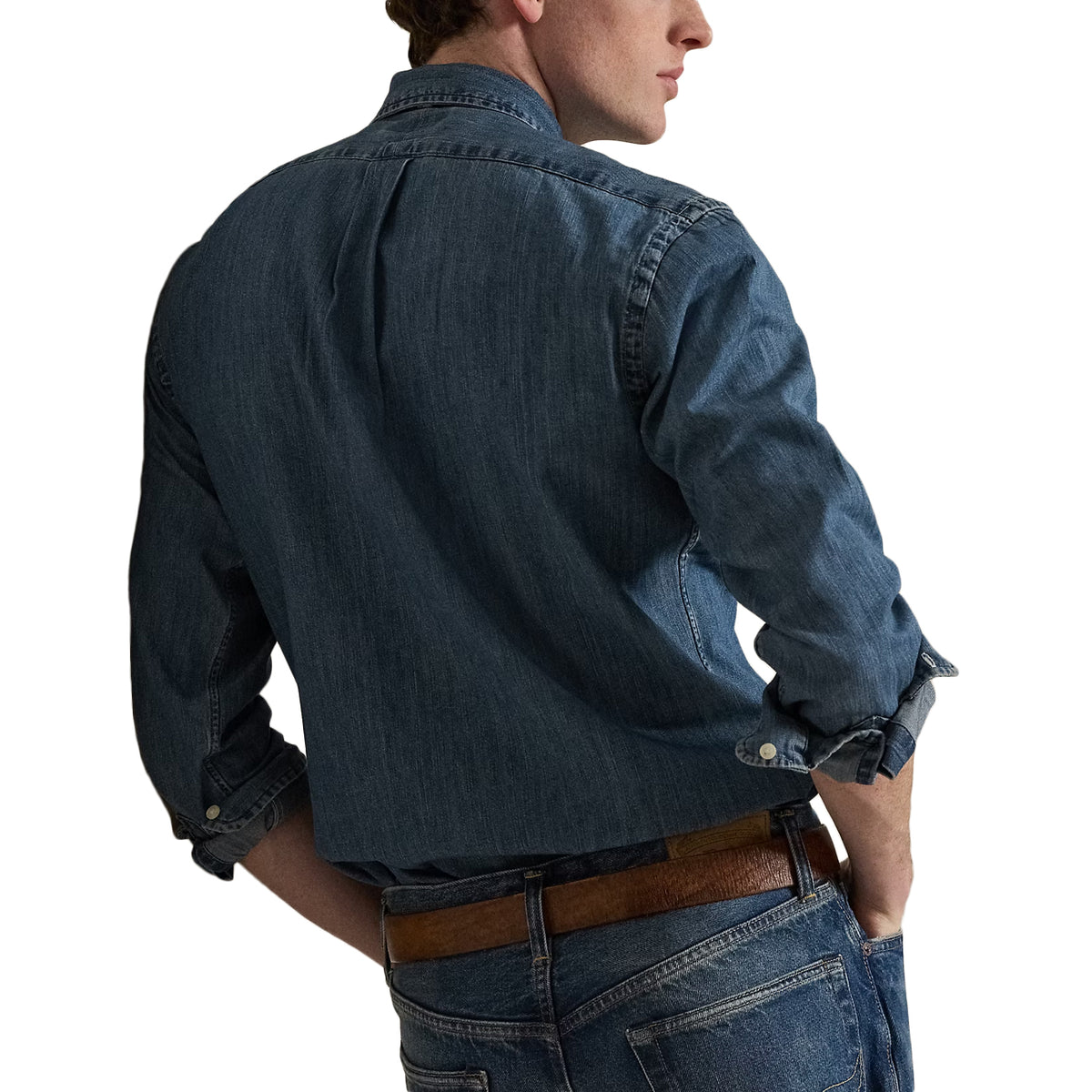 POLO RALPH LAUREN CAMICIA BOTTON DOWN CUSTOM-FIT 710792043 001 DENIM 