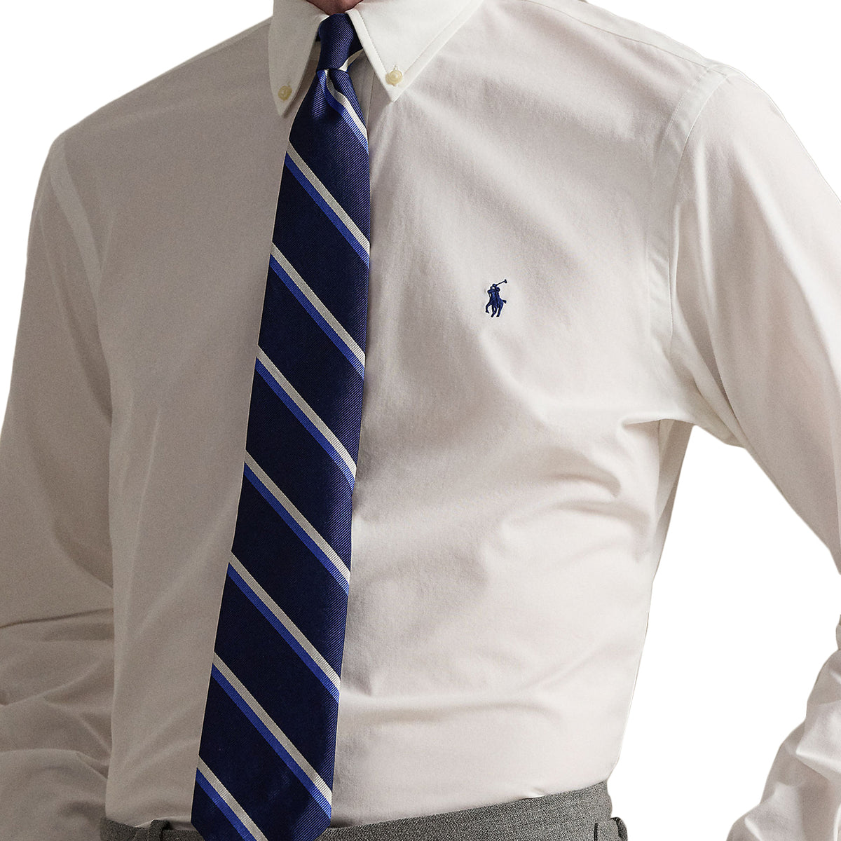 POLO RALPH LAUREN Camicia Popeline Stretch 710928255 002 WHITE 