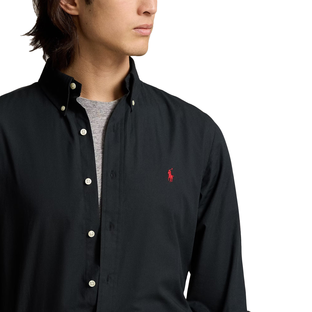 POLO RALPH LAUREN Camicia Popeline Stretch Custom-fit 710928255 006 POLO BLACK 