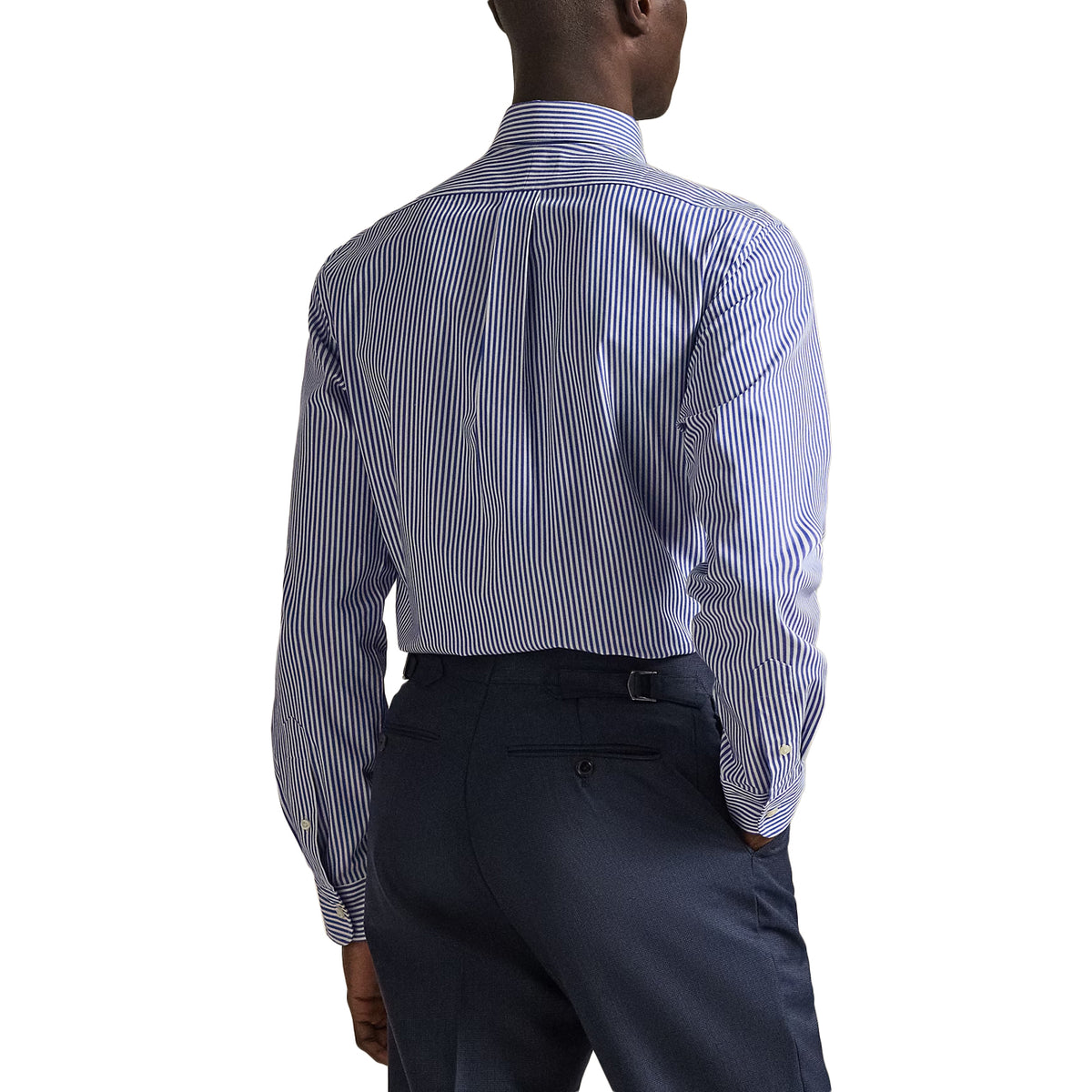 POLO RALPH LAUREN CAMICIA POPELINE STRETCH T.UNITA CUSTOM-FIT 710928255 008 BIANCO/AZZURRO 