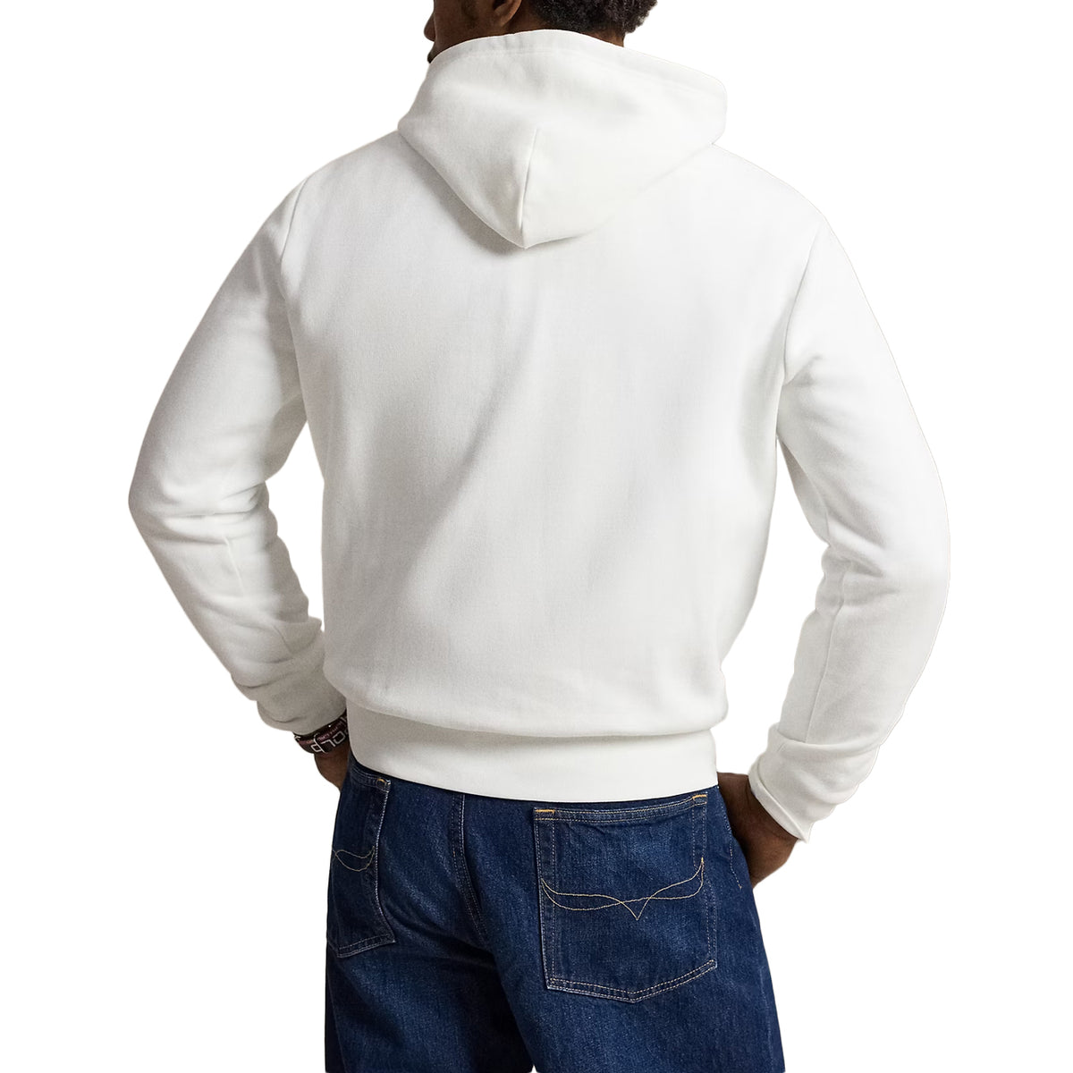 POLO RALPH LAUREN HOODIE NEW LOGO CORSIVO FELPATA 710B26089 003 WHITE 