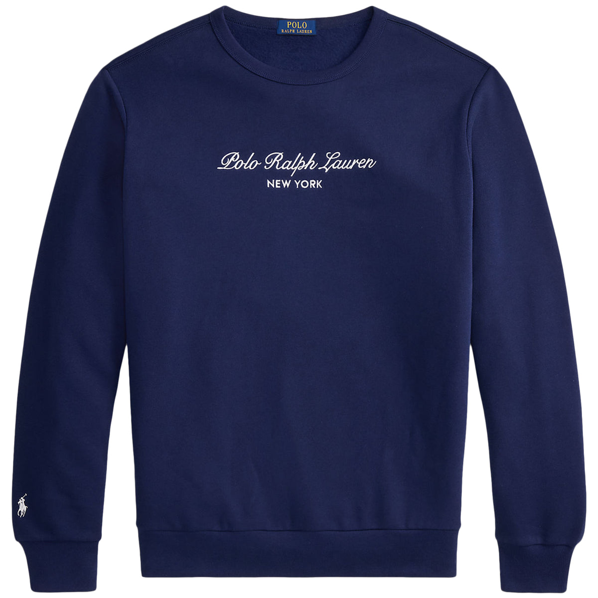 POLO RALPH LAUREN FELPA GIROCOLLO NEW LOGO CORSIVO 710B26091 001 NEWPORT NAVY 