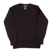 Pull Con Scollo A V Bimbo Navy B40SSWN-W4812 B4501 NAVY POLO RALPH LAUREN 